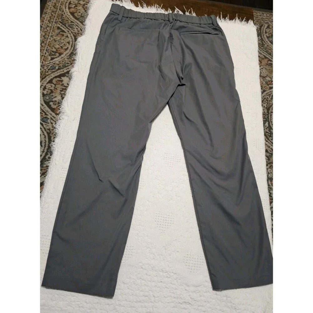 Banana Republic Mens Gray Performance Golf Chino Pants 34x29 Elastic Waist Stret